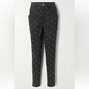 NWT Isabel Marant Black Studded Pantalon Jeans